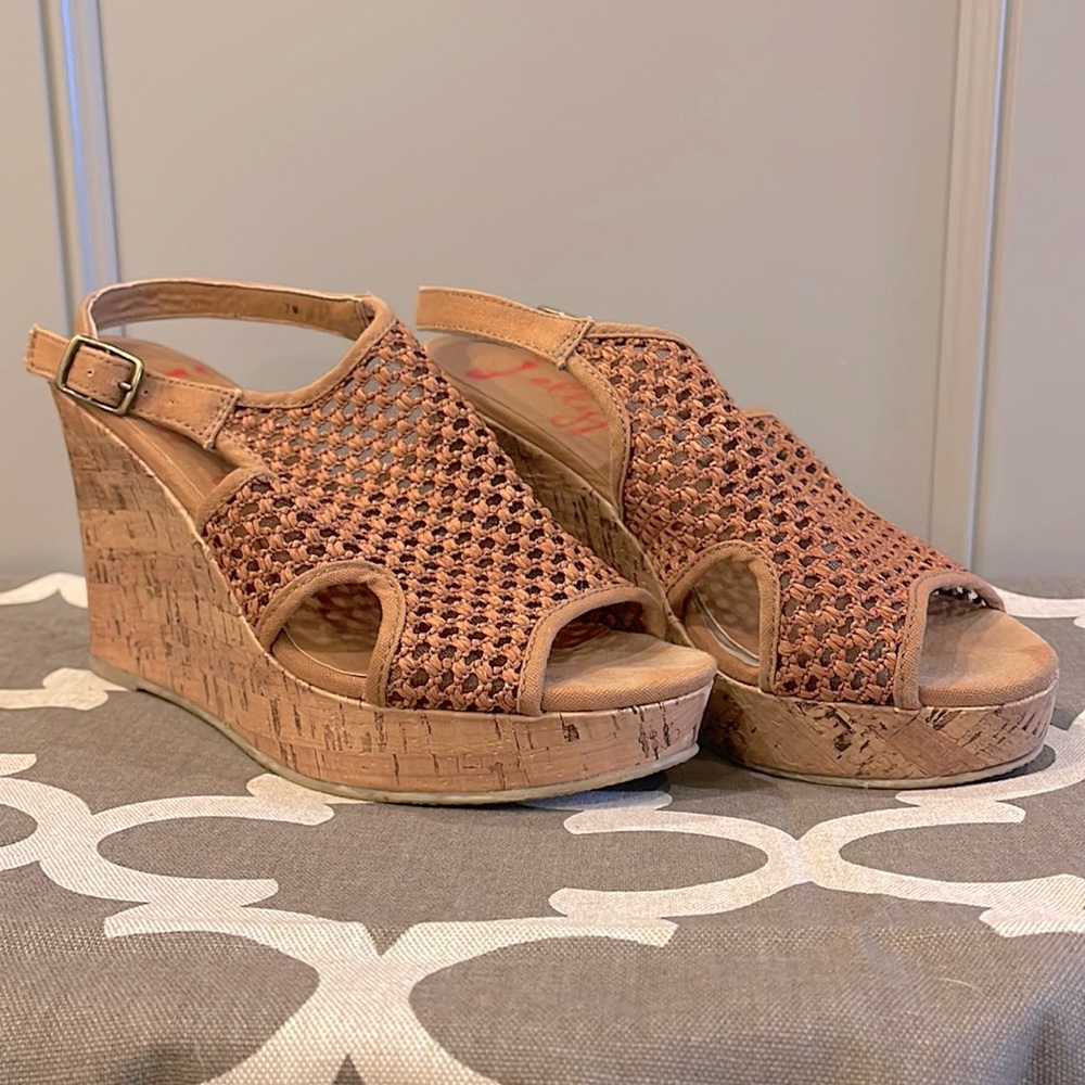 Jelly pop ladies wedge sandals size 7